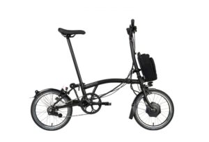 Brompton Velo Pliant Electrique 16 Electric C Line Explore 6 Speed High Bar Telescopic Seatpost 2023 matt black 1.jpg