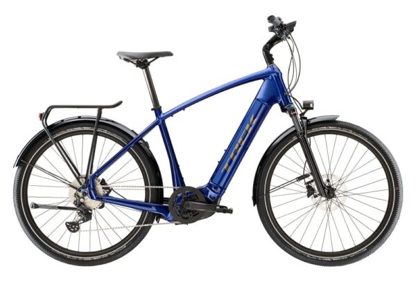 VTC Électrique Trek Allant+ 7 Shimano Deore 10V 625 Wh 27.5″ Bleu Azur 2023