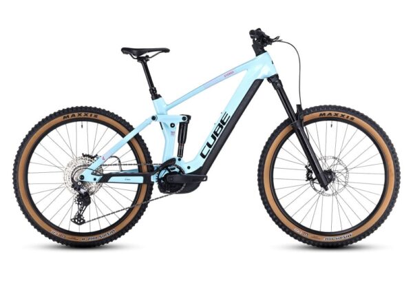 VTT Électrique Tout-Suspendu Cube Stereo Hybrid 160 HPC Race 750 27.5 Shimano Deore 12V 750 Wh 27.5″ Bleu Ice 2023