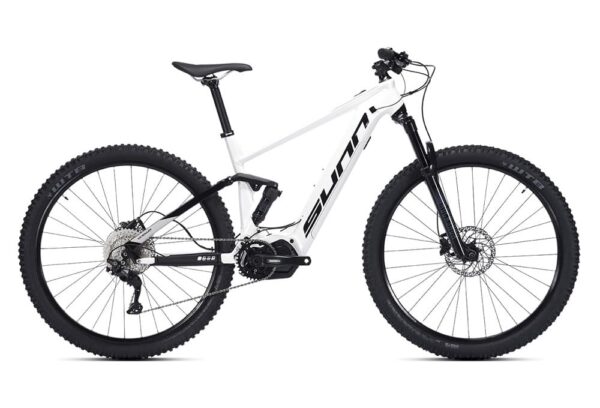 VTT Électrique Tout-Suspendu Sunn Gordon S2 Shimano Deore 10V 29″ 500 Wh Blanc