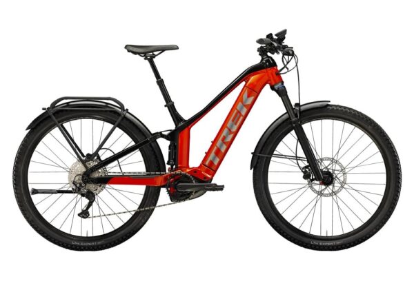 VTT Électrique Tout-Suspendu Trek Powerfly FS 4 EQ Shimano Deore 10V 625 Wh 27.5″ Rouge Lave / Noir Gén 3