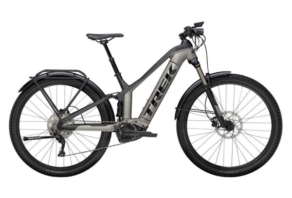 VTT Électrique Tout-Suspendu Trek Powerfly FS 4 EQ Shimano Deore 10V 625 Wh 29″ Gris / Noir 2023