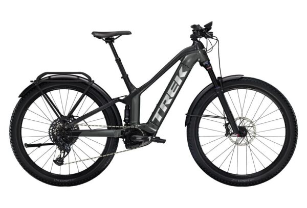 VTT Électrique Tout-Suspendu Trek Powerfly FS 9 EQ Sram GX Eagle AXS 12V 625 Wh 27.5″ Gris Lithium / Noir Gén 3