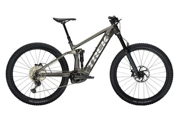 VTT Électrique Tout-Suspendu Trek Rail 7 Shimano SLX / XT 12V 625 Wh 29″ Gris Mercure / Noir 2023