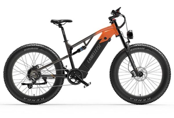 VTT électrique Lankeleisi RV800 Plus 750W 26″ Fat Bike EMTB Orange