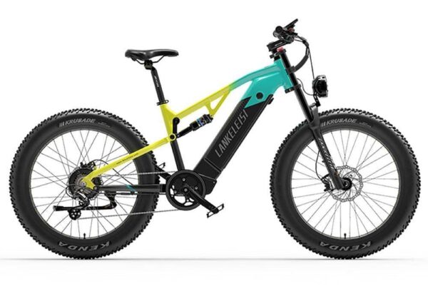 VTT électrique Lankeleisi RV800 Plus 750W 26″ Fat Bike EMTB Jaune