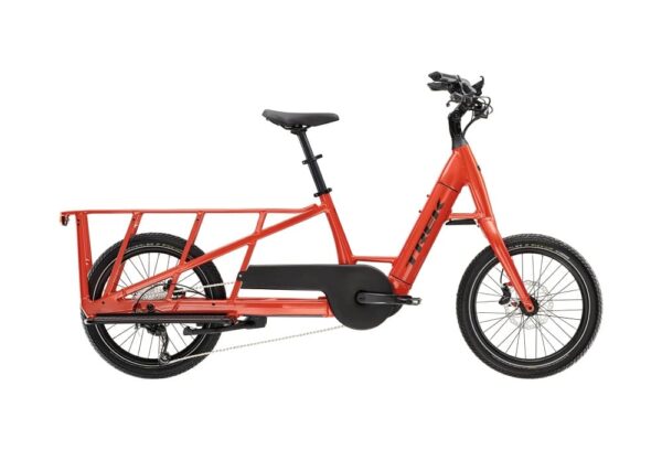 Vélo Cargo Longtail Électrique Trek Fetch+ 2 Shimano Deore 10V 500Wh 20″ Rouge Lave 2023