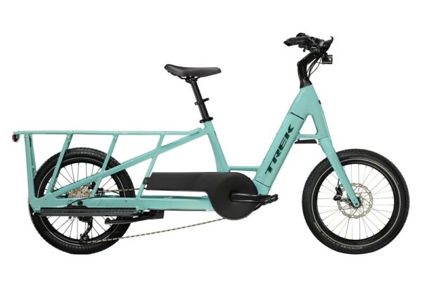 Vélo Cargo Longtail Électrique Trek Fetch+ 2 Shimano Deore 10V 500Wh 20″ Vert Sauge 2023