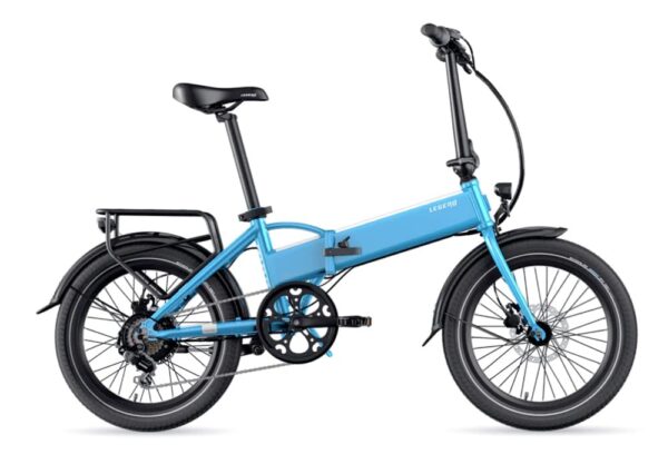 Vélo Electrique Pliant Legend Monza Smart eBike Roues de 20 Pouces Freins Disque Hydraulique Batterie 36V 14Ah Panasonic (504Wh) Bleu