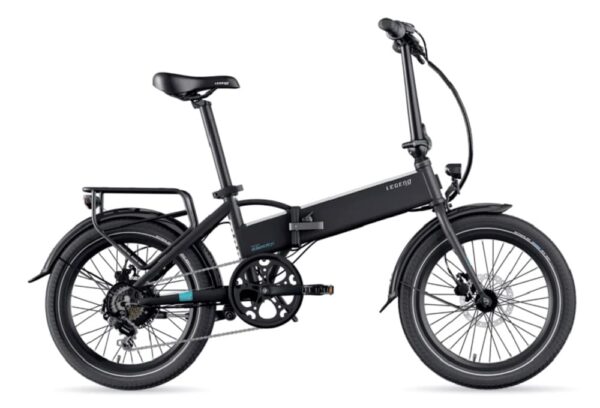 Vélo Electrique Pliant Legend Monza Smart eBike Roues de 20 Pouces Freins Disque Hydraulique Batterie 36V 10.4Ah Sanyo-Panasonic (374.4Wh) Noir