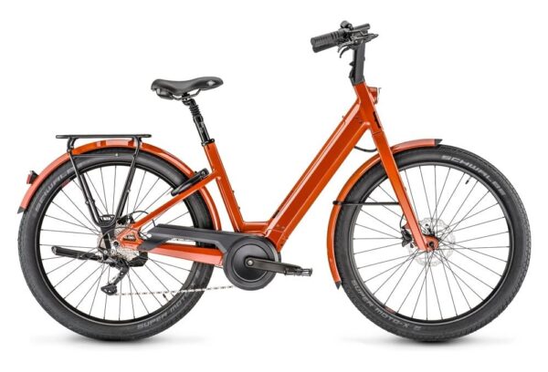 Vélo de Ville Électrique Moustache Lundi 27.3 Smart System Shimano Deore 10V 27.5″ 500 Wh Orange Terracota