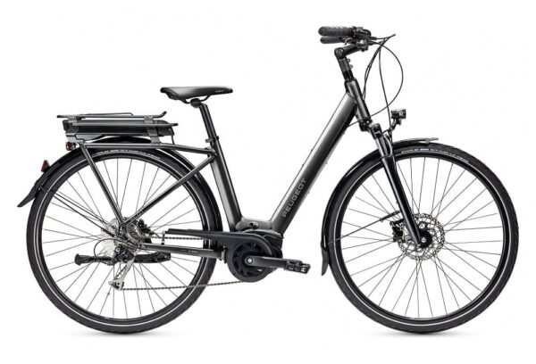 Vélo de Ville Électrique Peugeot eC01 D9 Shimano Alivio 9V 300Wh Noir 2022