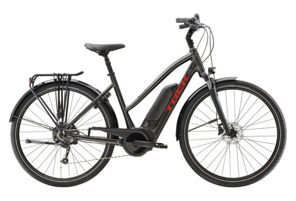 Vélo de Ville Électrique Trek Verve+ 2 Stagger Shimano Acera/Altus 9V 500 Wh Noir 2023