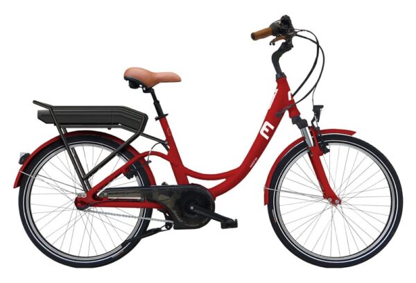 Vélo de ville à assistance électrique Moov’In Cool N3 24″ Rouge