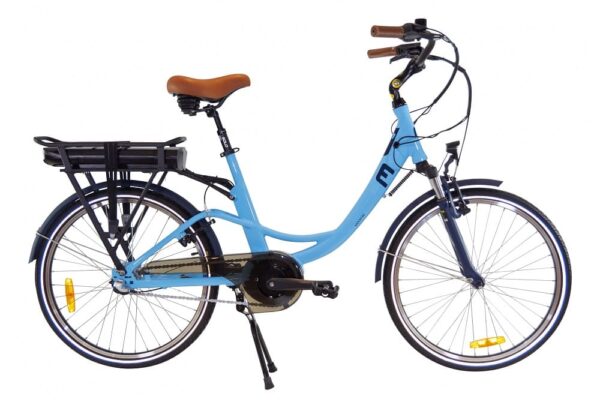 Vélo de ville à assistance électrique Moov’In Cool N3 24″ bleu