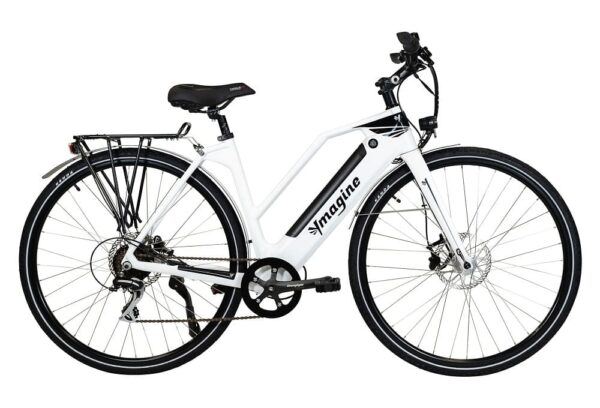 Vélo électrique YMAGINE BIKES Vadrouilleur 21.1 Full carbone Autonomie 100Km Blanc