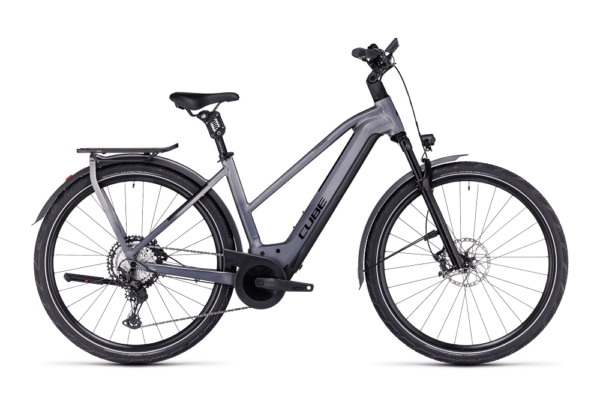 Vélo ville électrique Cube kathmandu hybrid slt 750 prizmsilver´n´grey trapèze