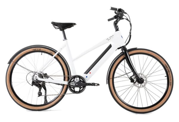 Vélo ville électrique Mixte Urbain 27.5″ 45Nm- L’Urbain 2 Blanc